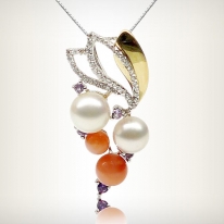 Alloy pearl pendants