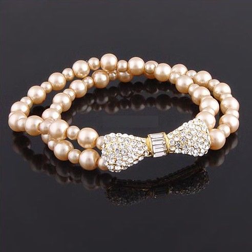 Alloy pearl bracelet