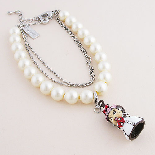 Alloy pearl bracelet