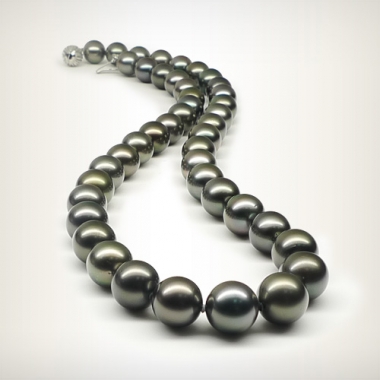 Tahiti black pearl necklace September 11 mm
