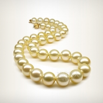 Golden nanyang pearl necklace
