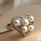 925 silver pearl ring