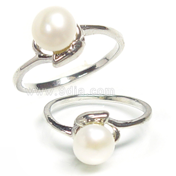 Alloy pearl ring