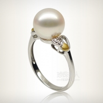 Alloy pearl ring