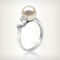 Alloy pearl ring