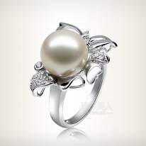 Alloy pearl ring