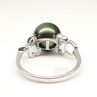 Tahiti black pearl ring