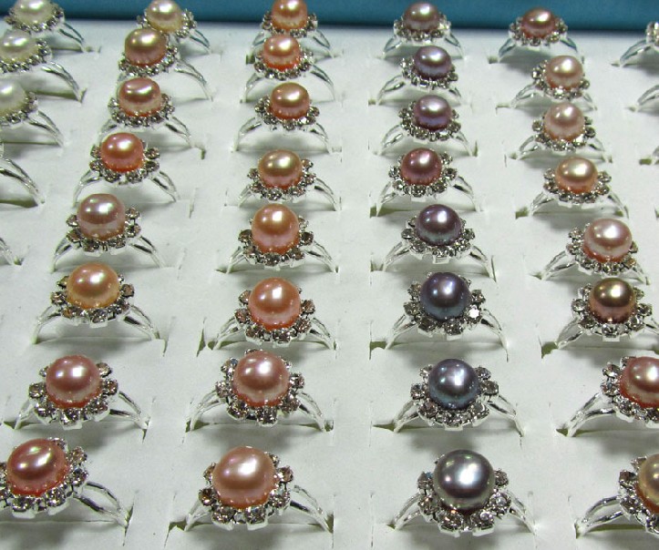 Alloy pearl ring
