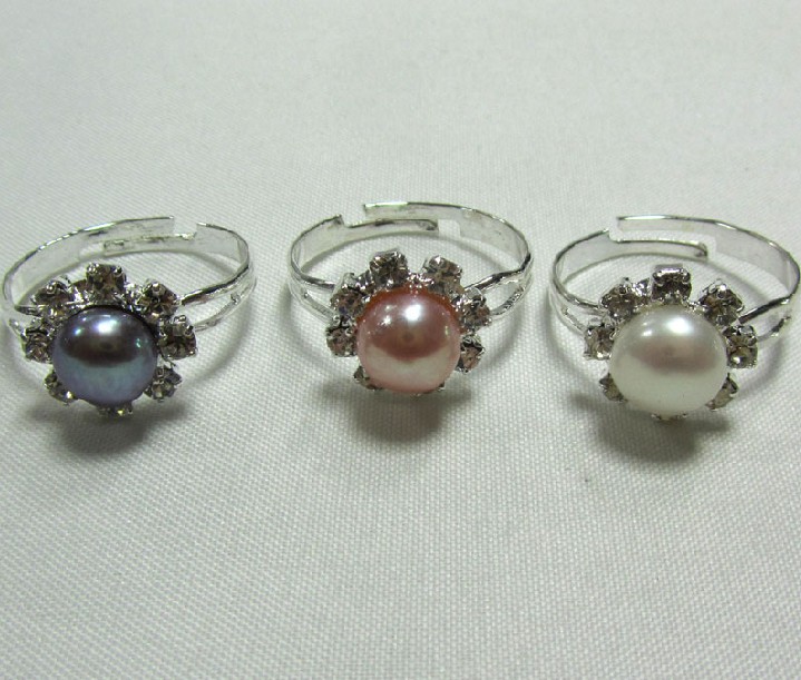 Alloy pearl ring