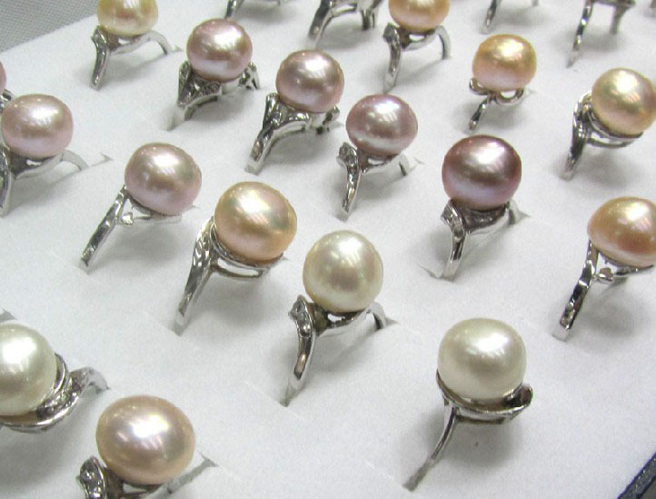 Alloy pearl ring