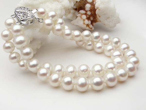 925 silver pearls bracelet