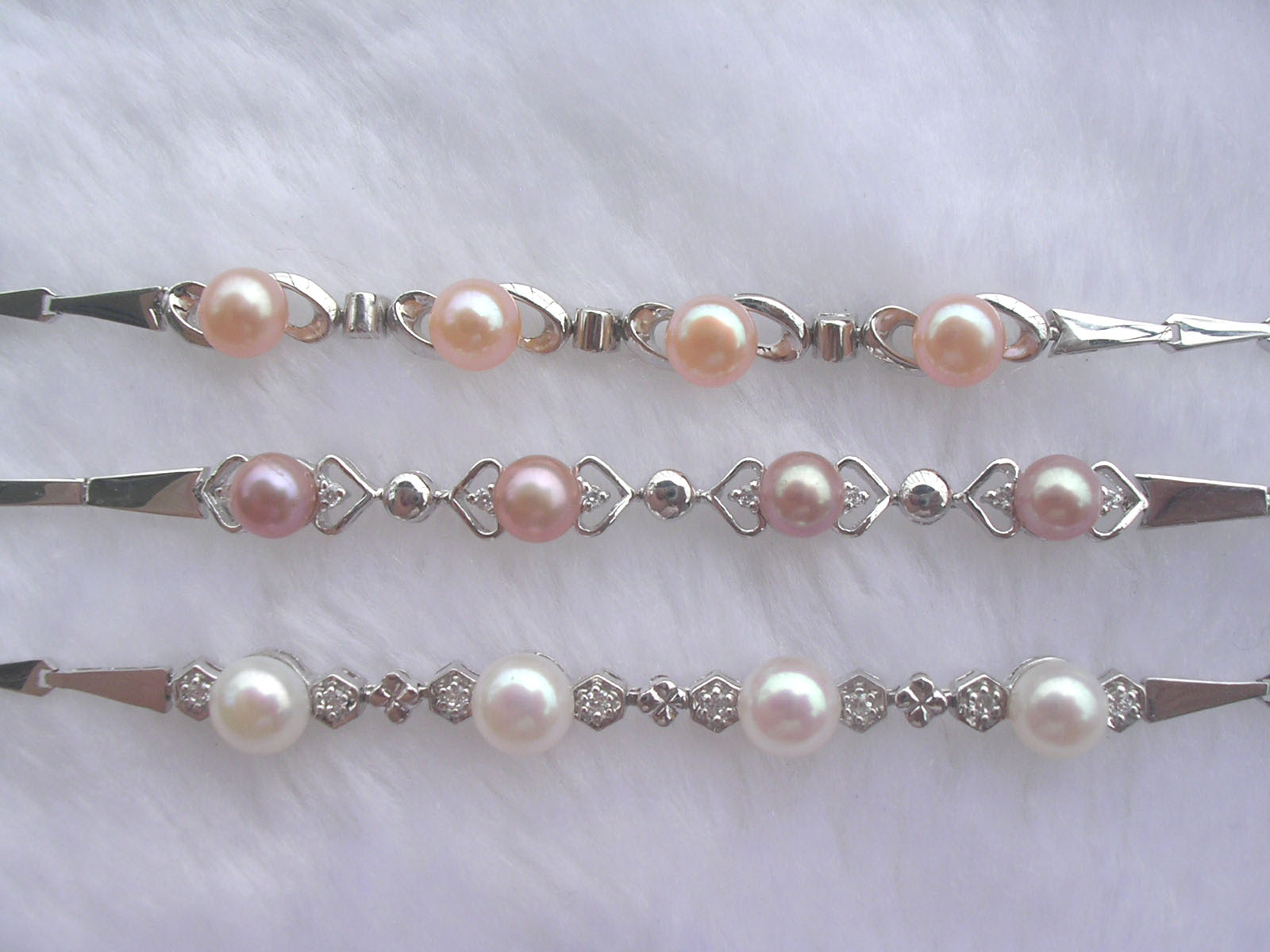 925 silver pearls bracelet