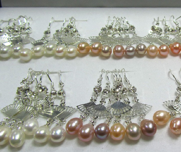 925 silver pearl earrings , earrings
