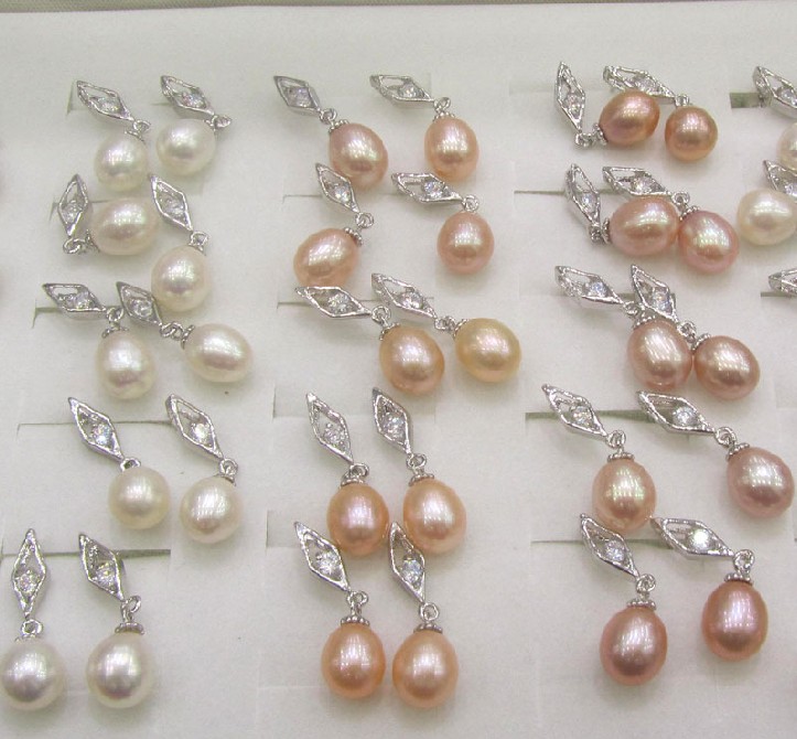 925 silver pearl earrings , earrings