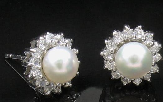 925 silver pearl ear hammer, clips
